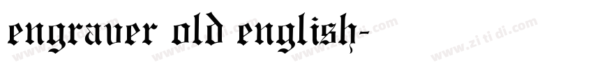 engraver old english字体转换